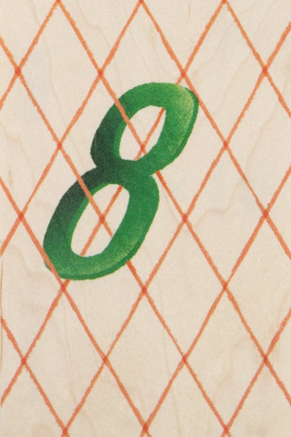 WOODHI Wooden Postcard - Numbers Birthday 8 - The Journal Shop