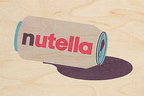 WOODHI Wooden Postcard - Brand Mix Nutella - The Journal Shop
