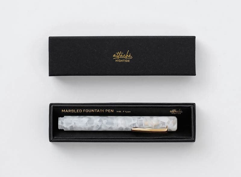 Hightide Attache  Marbled Fountain Pen - The Journal Shop