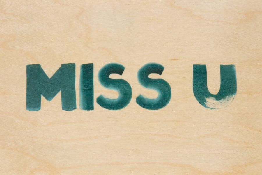 WOODHI Wooden Postcard - Miss U - The Journal Shop