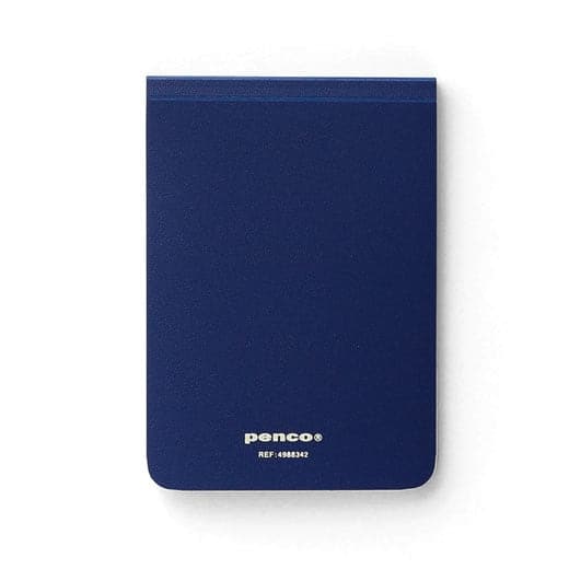 Hightide Penco Soft PP Reporter Notebook A7 in navy displayed from the back.