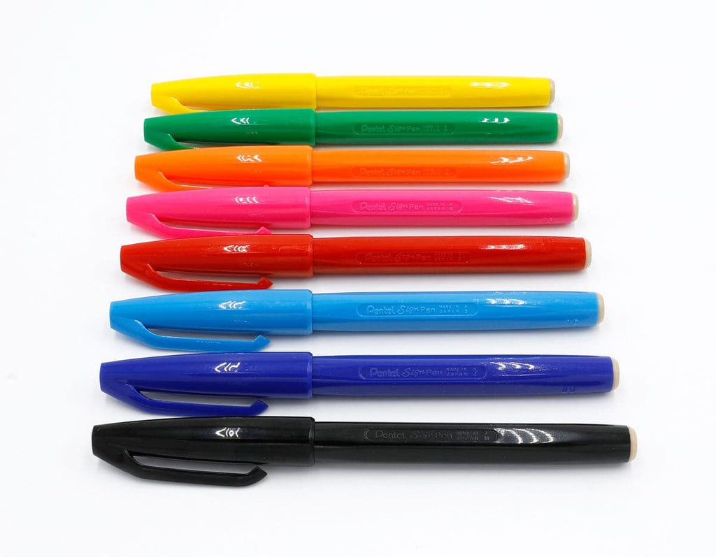 Pentel Sign Pen 8 Colour Pack - The Journal Shop
