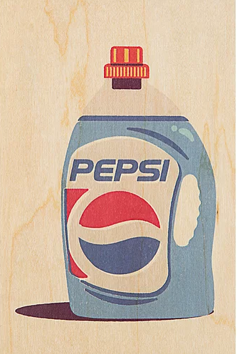 WOODHI Wooden Postcard - Brand Mix Pepsi - The Journal Shop