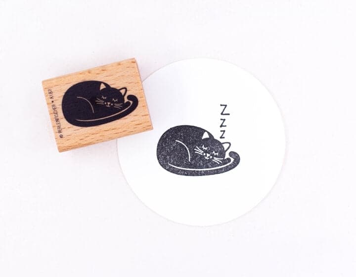 Perlenfischer Stamp - Sleeping Cat - The Journal Shop