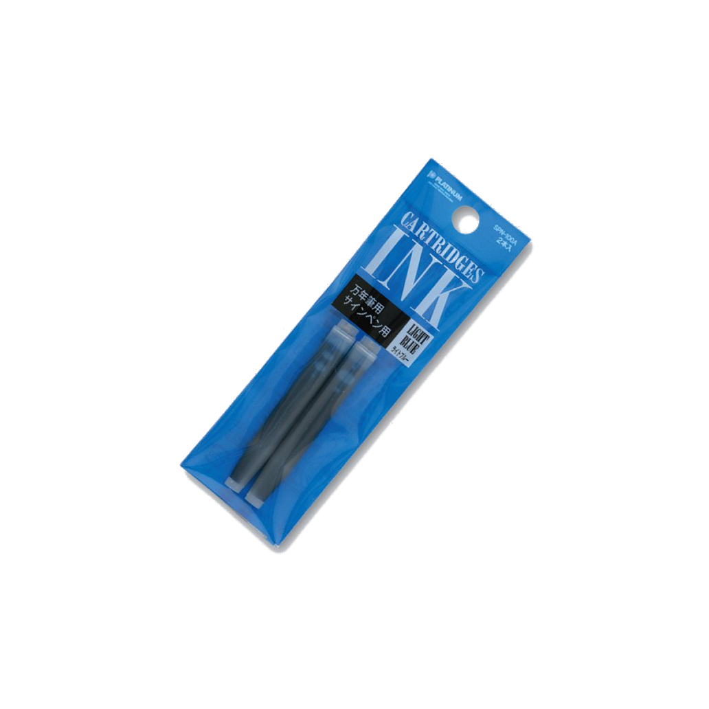 Platinum Preppy Fountain Pen Cartridge Refills - Black Ink - 2 Pack (SPN-100A-1), Japan