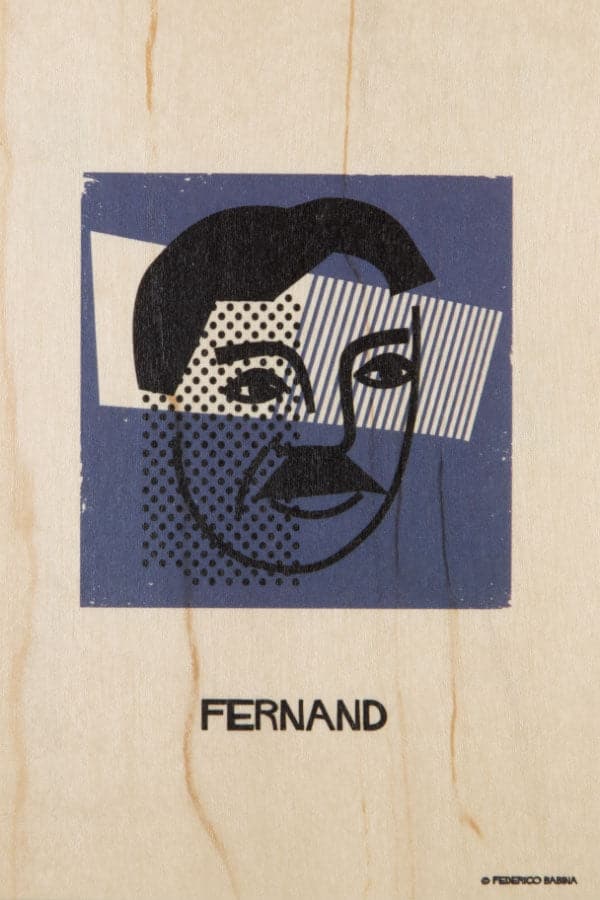 WOODHI Wooden Postcard - Portrart Fernand - The Journal Shop