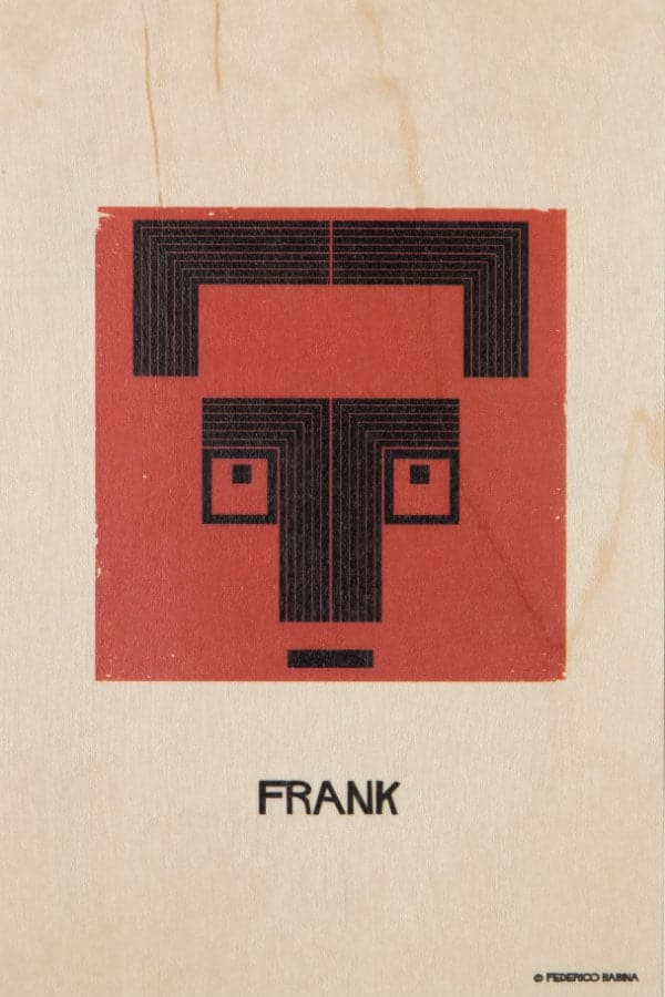 WOODHI Wooden Postcard - Portrart Frank - The Journal Shop