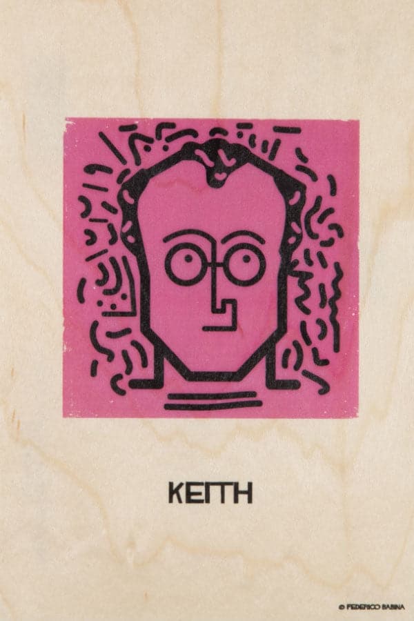WOODHI Wooden Postcard - Portrart Keith - The Journal Shop