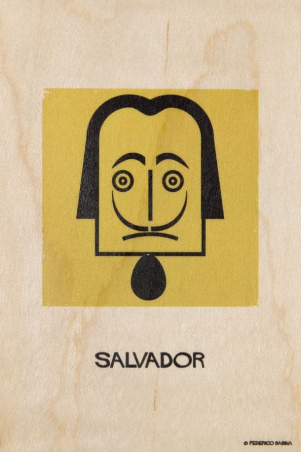 WOODHI Wooden Postcard - Portrart Salvador - The Journal Shop