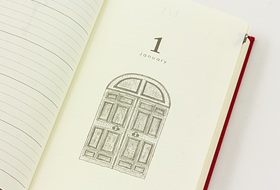 Midori 5 Year Diary - Gate Red - The Journal Shop