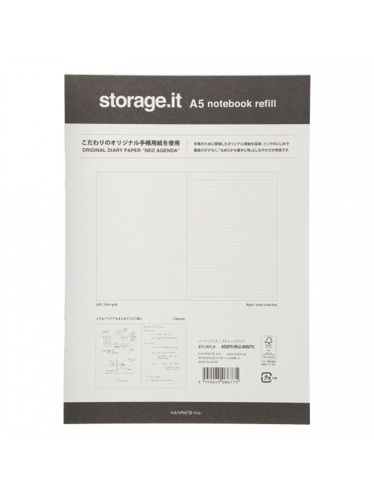 Mark's Tokyo Edge Storage.IT Notebook Refill (A5) - The Journal Shop