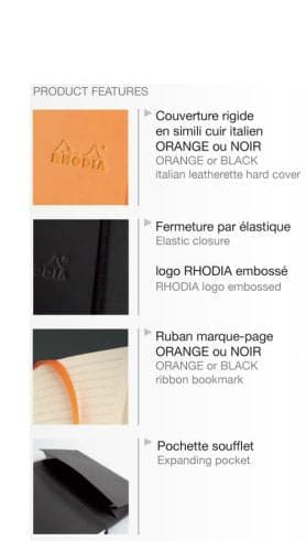 Rhodia Webnotebook A5 -- Black : Ruled - The Journal Shop