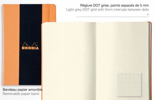 Rhodia Webnotebook A5 -- Orange : Dot Grid - The Journal Shop