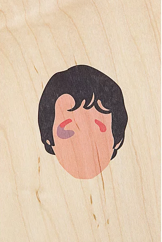 WOODHI Wooden Postcard - 70's Movie Icons Rocky - The Journal Shop