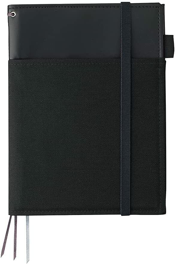 Kokuyo Systemic Cover Notebook Synthetic Leather 6 mm Rule A5 Black - The Journal Shop