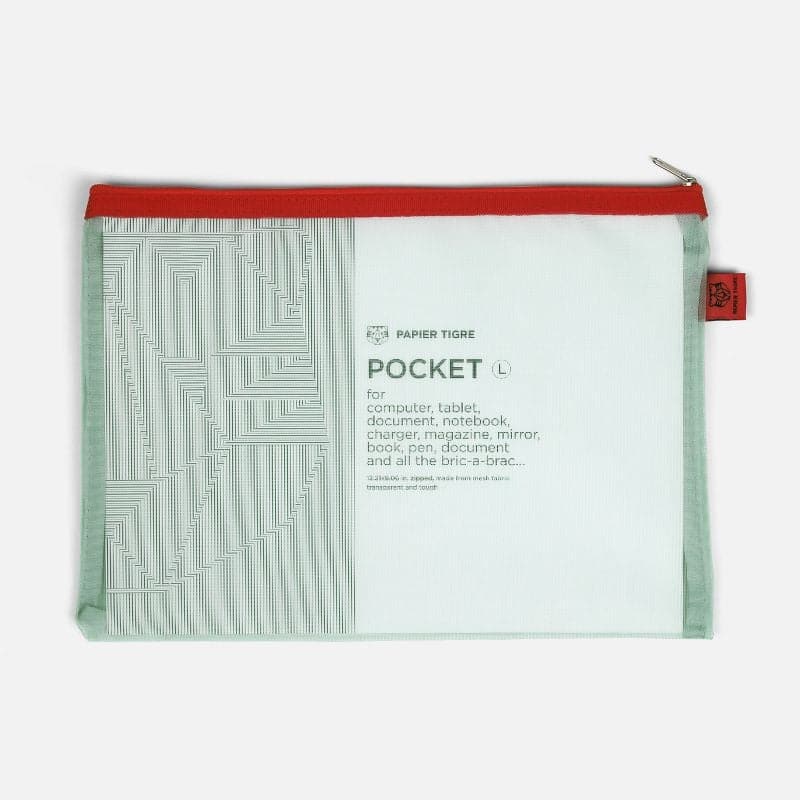 Papier Tigre Mesh Pockets Set - Red - The Journal Shop