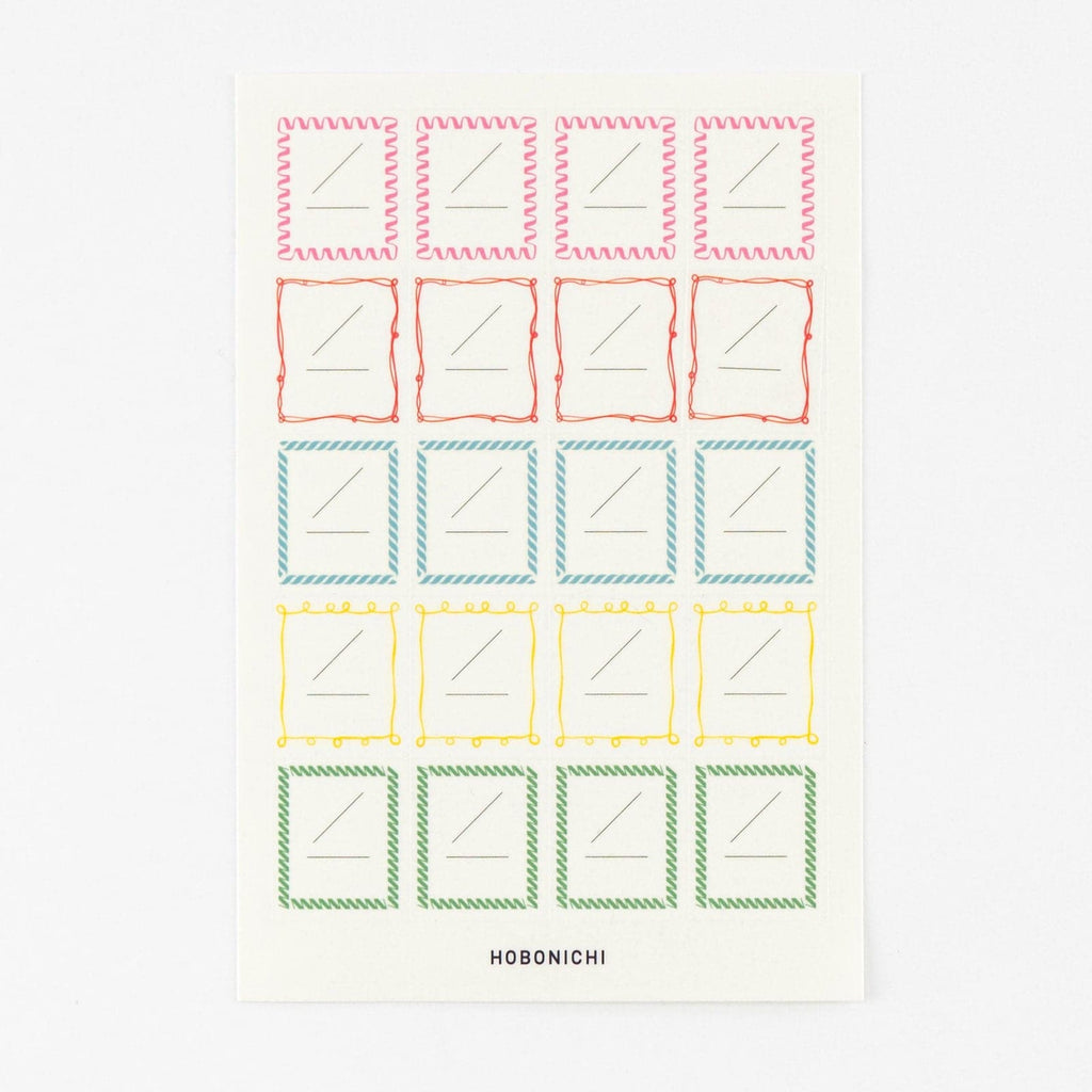 Hobonichi  Frame Stickers for Dates [5 sheets] - The Journal Shop