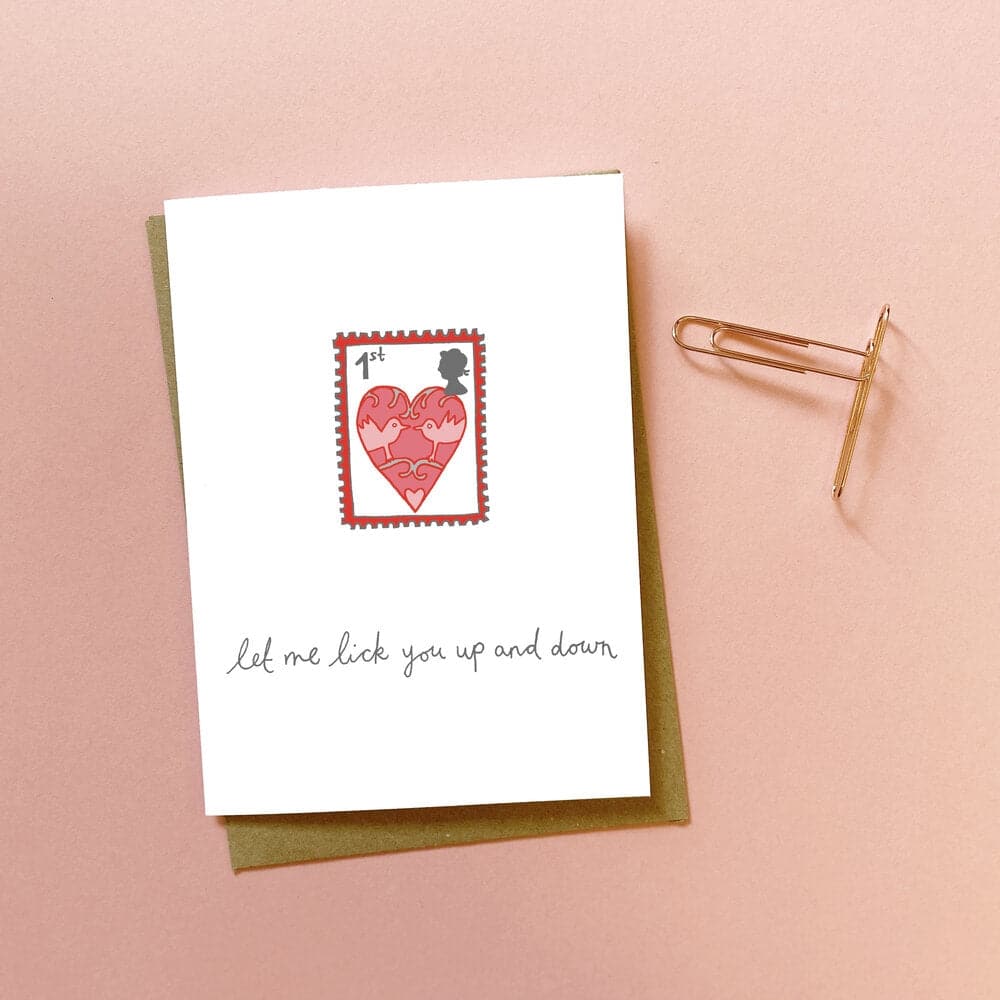 You've got pen on your face 'Let me lick you up and down' Greeting Card - The Journal Shop