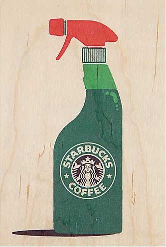 WOODHI Wooden Postcard - Brand Mix Starbucks - The Journal Shop