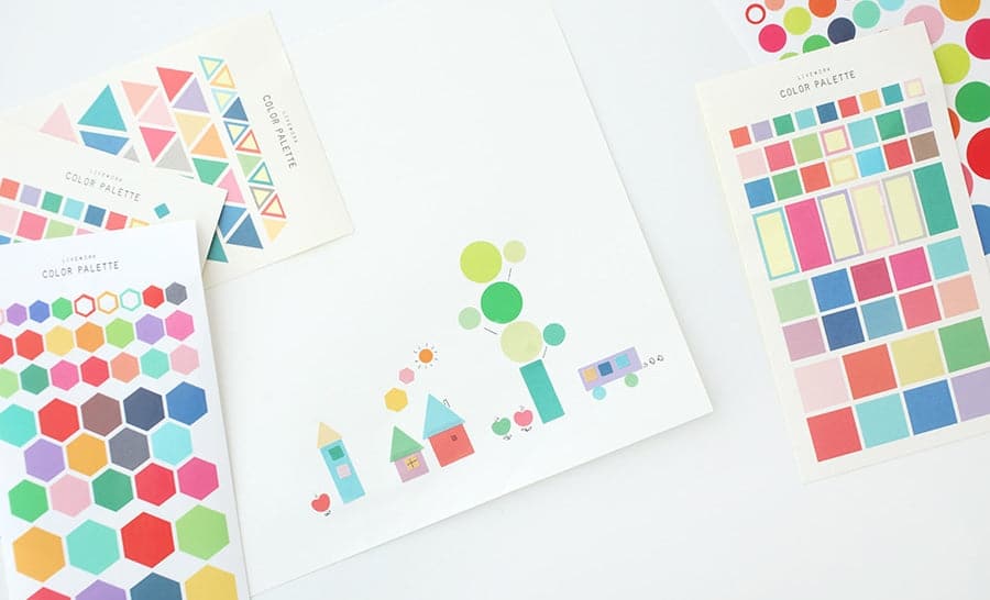 Livework Color Palette Stickers - Heart - The Journal Shop