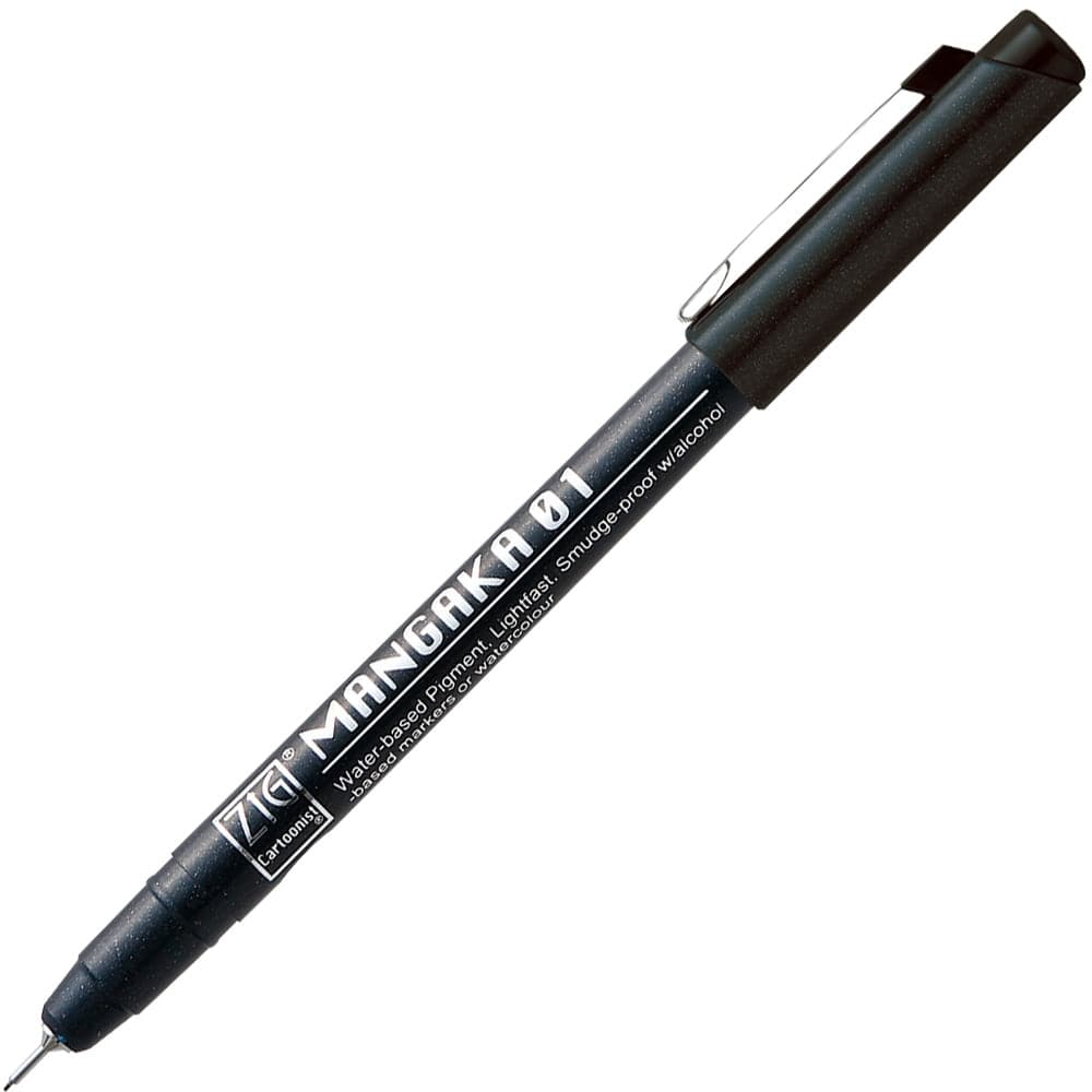 Kuretake ZIG Cartoonist Mangaka Outline Pen (Black) - The Journal Shop