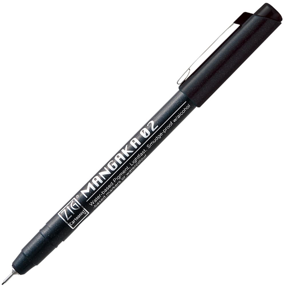 Kuretake ZIG Cartoonist Mangaka Outline Pen (Black) - The Journal Shop