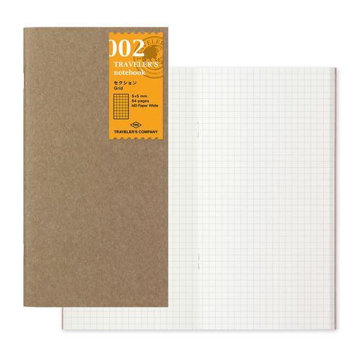 TRAVELER'S Notebook - Refill 002 : Grid Notebook - The Journal Shop
