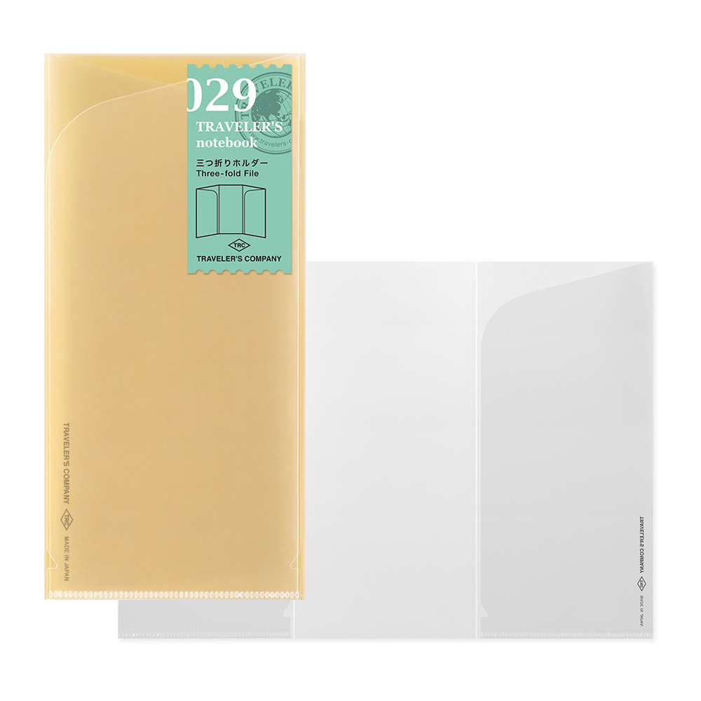 TRAVELER'S Notebook Refill 029 - Three-fold File - The Journal Shop