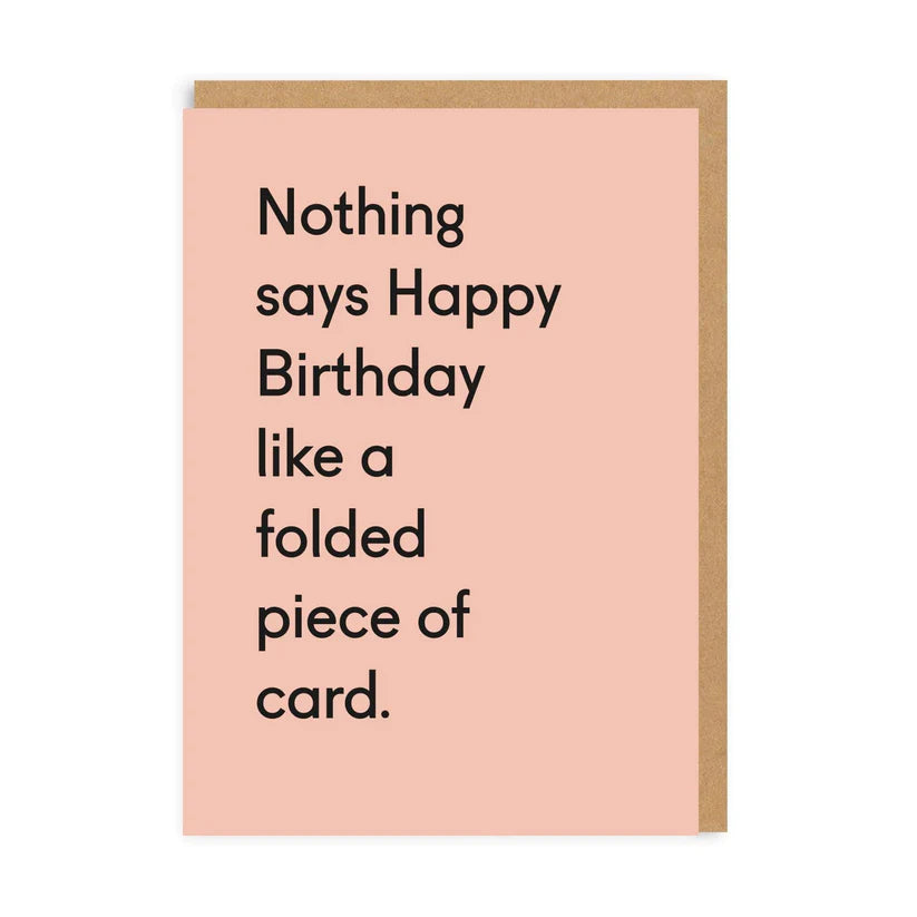 Ohh Deer Folded Piece Of Card Birthday Greeting Card - The Journal Shop