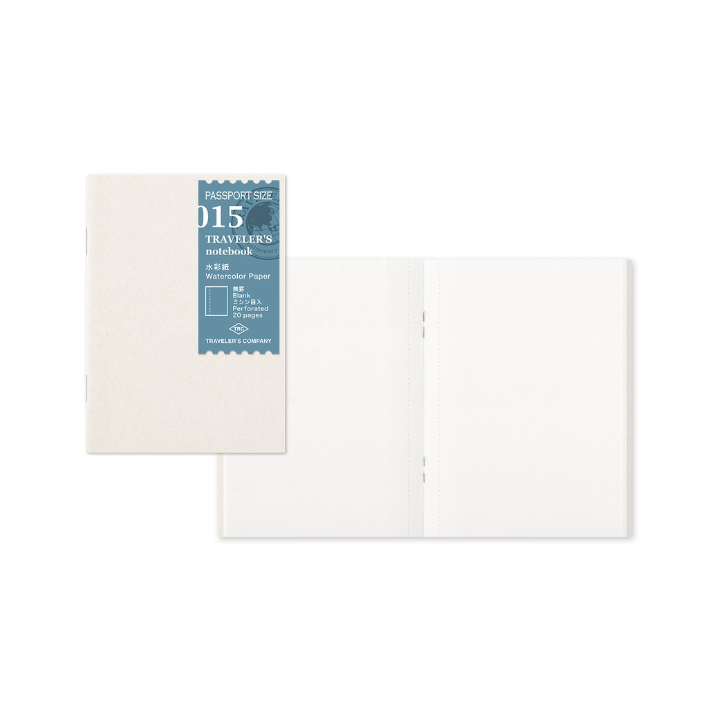 TRAVELER'S Notebook Passport Size Refill 015 - Watercolor Paper - The Journal Shop