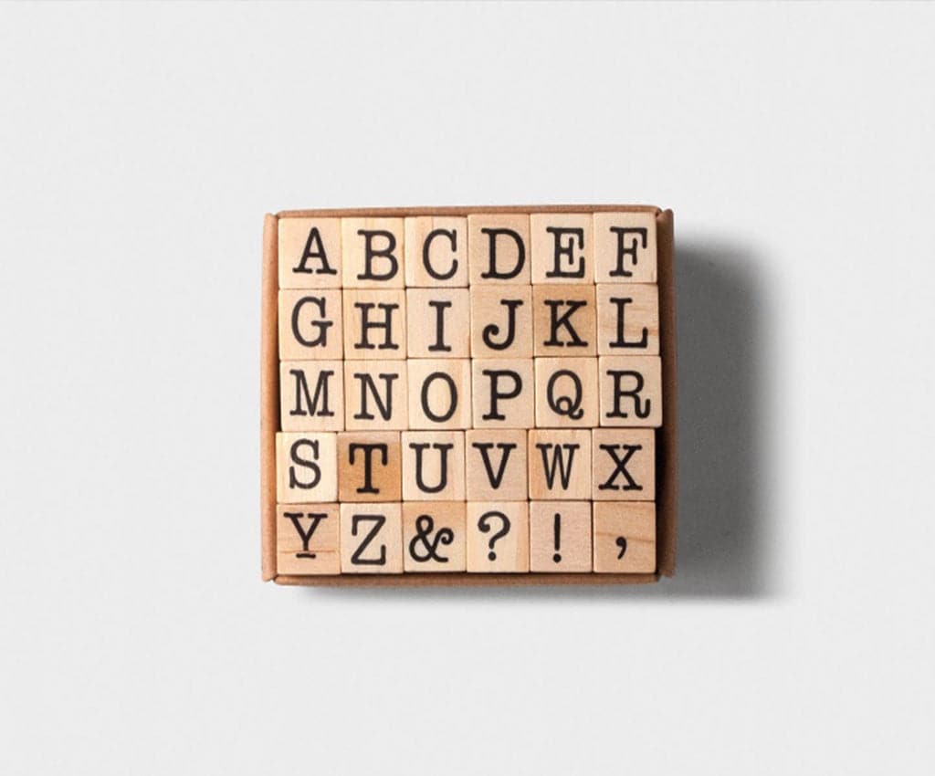 Tools to Live By - Capital Letters Alphabet Stamp Set - The Journal Shop