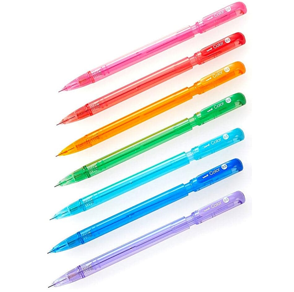 Uni Color Erasable Mechanical Pencil - 0.5 mm - 7 Color Set