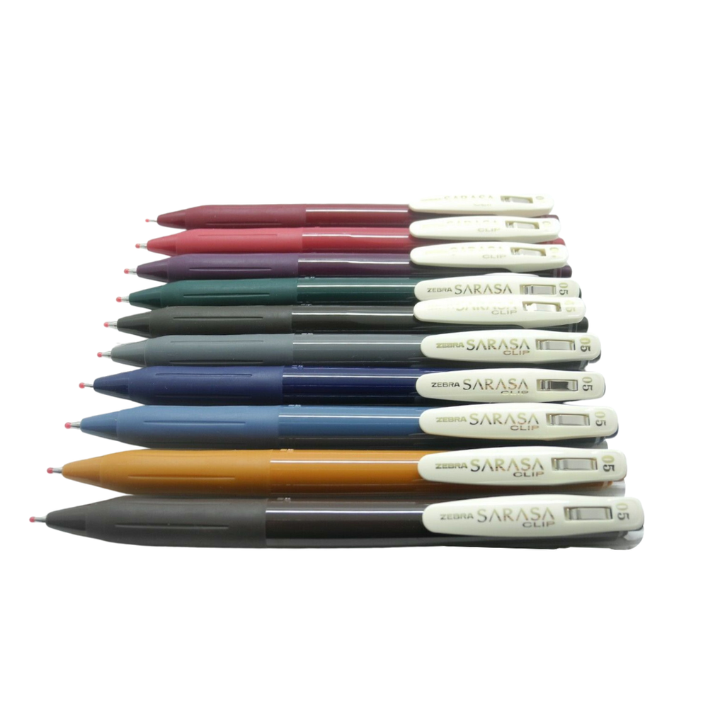 Individual Zebra Sarasa Ballpoint pen in a vintage-inspired colour, available in a range of shades.