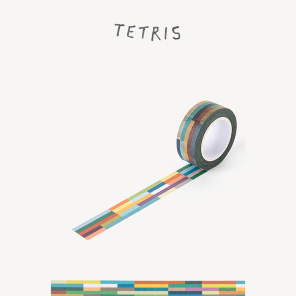 Livework Life & Pieces Paper Tape - 15mm - Tetris - The Journal Shop