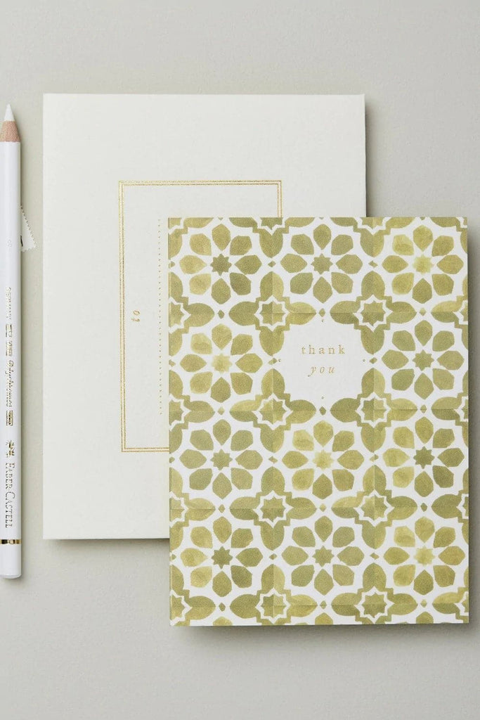 Wanderlust Olive Tiles Thank You - The Journal Shop