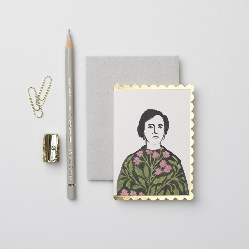 Wanderlust Woman in a Floral Dress Mini Card - The Journal Shop