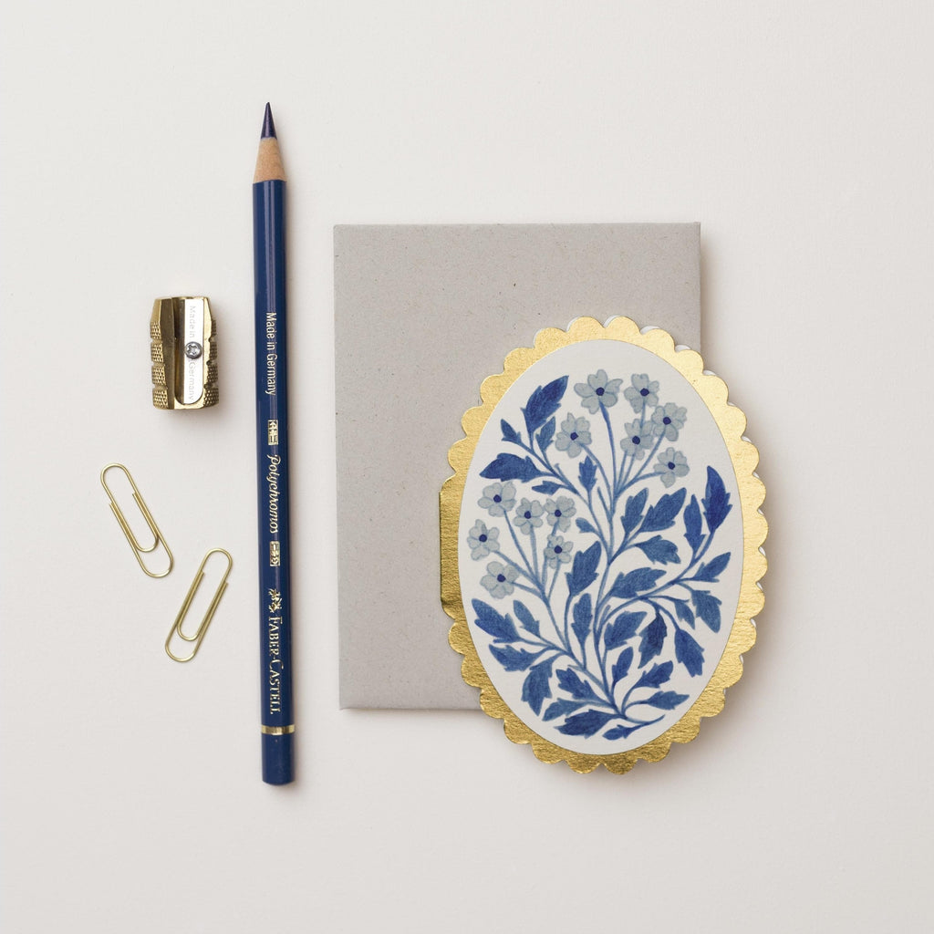 Wanderlust Blue Flora Mini Card - The Journal Shop