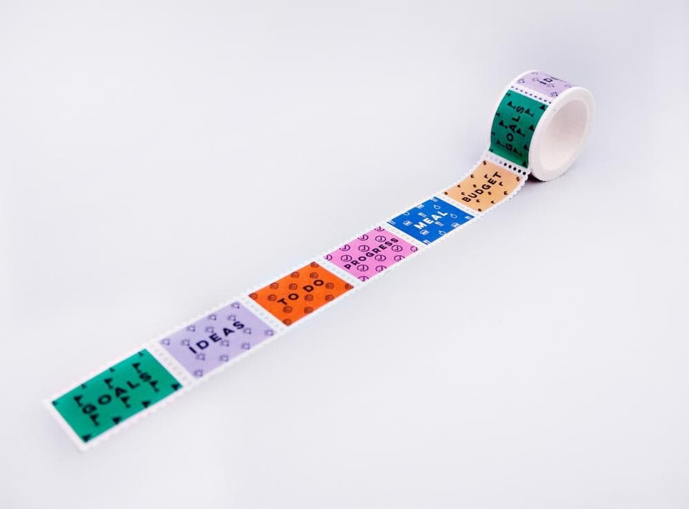 The Completist Bullet Journal Mix Stamp Washi Tape - The Journal Shop